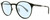 Profile View of Polaroid 4053/S Designer Blue Light Blocking Eyeglasses in Matte Black Ladies Panthos Full Rim Metal 50 mm