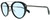 Profile View of Rag&Bone 1017 Designer Blue Light Blocking Eyeglasses in Matte Black Gunmetal Ladies Pilot Full Rim Metal 49 mm