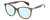 Profile View of Rag&Bone 1020 Designer Blue Light Blocking Eyeglasses in Dark Brown Crystal Gold Ladies Cat Eye Full Rim Acetate 54 mm