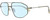 Profile View of Rag&Bone 5036 Designer Blue Light Blocking Eyeglasses in Antique Gold Light Brown Crystal Mens Pilot Full Rim Metal 57 mm