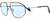 Profile View of Rag&Bone 5036 Designer Progressive Lens Blue Light Blocking Eyeglasses in Black Ruthenium Silver Mens Pilot Full Rim Metal 57 mm