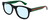 Profile View of GUCCI GG0003SN-006 Designer Blue Light Blocking Eyeglasses in Gloss Black Green Crystal Red Unisex Panthos Full Rim Acetate 52 mm