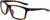Profile View of NIKE Valiant-CW4645-220 Designer Blue Light Blocking Eyeglasses in Gloss Brown Tortoise Havana Crystal White Unisex Rectangular Full Rim Acetate 60 mm