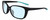 Profile View of NIKE Sentiment-CT7886-010 Designer Blue Light Blocking Eyeglasses in Matte Black Teal Blue Ladies Square Full Rim Acetate 56 mm