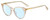 Profile View of Kate Spade JANALYNN Designer Blue Light Blocking Eyeglasses in Sparkly Glitter Beige Crystal Gold Ladies Cat Eye Full Rim Acetate 51 mm