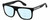 Profile View of Marc Jacobs 357/S Designer Progressive Lens Blue Light Blocking Eyeglasses in Gloss Black White Unisex Square Full Rim Acetate 56 mm