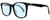 Profile View of Rag&Bone RNB5016/S Designer Blue Light Blocking Eyeglasses in Gloss Black Tortoise Havana Amber Brown Silver Unisex Square Full Rim Acetate 52 mm