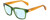 Profile View of Rag&Bone RNB5041/S Designer Blue Light Blocking Eyeglasses in Pine Green Burnt Orange Crystal Unisex Cat Eye Full Rim Acetate 54 mm