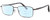 Profile View of Chopard VCHF28 Designer Progressive Lens Blue Light Blocking Eyeglasses in Shiny Gunmetal Grey Black Mens Rectangular Full Rim Metal 53 mm