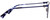 Side View of John Varvatos V182 Designer Progressive Lens Blue Light Blocking Eyeglasses in Matte Navy Blue Gunmetal Skull Accents Unisex Square Full Rim Metal 55 mm