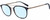Profile View of John Varvatos V378 Designer Blue Light Blocking Eyeglasses in Gloss Navy Blue Smokey Grey 2-Tone Gunmetal Unisex Panthos Full Rim Acetate 49 mm