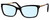 Profile View of Police VPLA87 Designer Blue Light Blocking Eyeglasses in Gloss Black Gold Ladies Cat Eye Full Rim Metal 53 mm