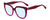 Profile View of Kate Spade KIYANNA/S LHF Designer Blue Light Blocking Eyeglasses in Burgundy Red Crystal Ladies Cat Eye Full Rim Acetate 55 mm