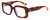 Profile View of SITO SHADES Indi Designer Blue Light Blocking Eyeglasses in Burnt Orange Brown Tortoise Havana Unisex Square Full Rim Acetate 50 mm