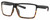 Profile View of Costa Del Mar Rincon Designer Blue Light Blocking Eyeglasses in Matte Black Shiny Amber Brown Tortoise Havana Unisex Square Full Rim Acetate 63 mm