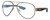 Profile View of Costa Del Mar South Point Designer Progressive Lens Blue Light Blocking Eyeglasses in Golden Pearl Brown Tortoise Havana Blue Unisex Pilot Full Rim Metal 59 mm
