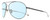 Profile View of Chopard SCHD57M-568P Designer Blue Light Blocking Eyeglasses in Shiny Black Gunmetal Mens Pilot Full Rim Metal 64 mm