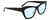 Profile View of DKNY DK535S Designer Blue Light Blocking Eyeglasses in Gloss Black Dark Tortoise Havana Brown Ladies Cat Eye Full Rim Acetate 55 mm