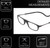 Frame Dimensions View of Calabria SP03 Snap Magnetic Reading Glasses Blue Light Black Men Women Adjustable Temples Around Neck Hanging Readers