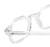 Close Up View of Reptile Liaochelys Unisex Designer Reading Glasses in Clear Crystal Silver 48 mm