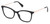 Profile View of Max&Co MO5051-001 Designer Progressive Lens Blue Light Blocking Eyeglasses in Gloss Black Rose Gold Ladies Cat Eye Full Rim Acetate 51 mm