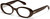 Profile View of QUAY Australia Felt Cute Designer Blue Light Blocking Eyeglasses in Chocolate Brown Ladies Round Full Rim Acetate 52 mm