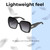 Lightweight Construction Illustration of QUAY Australia Full Glam Square Designer Blue Light Glasses in Gloss Black 56 mm