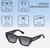 Dimensions and Measurements Illustration of QUAY Australia No Apologies Unisex Designer Blue Light Glasses Gloss Black 55 mm
