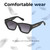 Lightweight Construction Illustration of QUAY Australia No Apologies Unisex Designer Blue Light Glasses Gloss Black 55 mm
