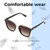 Lightweight Construction Illustration of QUAY Australia Sweet Dreams Unisex Panthos Blue Light Glasses Brown Tortoise 54mm