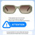 Size Awareness Illustration of QUAY Australia Hyped Up Hexagonal Blue Light Glasses in Crystal Jade Green 53 mm