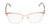 Front View of Lucky Brand D114 Designer Blue Light Blocking Eyeglasses in Rose Gold Marble Ladies Cat Eye Full Rim Metal 53 mm