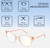Dimensions and Measurements Illustration of Prive Revaux Modern Designer Progressive Lens Blue Light Blocking Eyeglasses in Cantaloupe Crystal Ladies Cat Eye Full Rim Acetate 53 mm