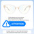 Size Awareness Illustration of Prive Revaux Modern Designer Progressive Lens Blue Light Blocking Eyeglasses in Crystal Clear Ladies Cat Eye Full Rim Acetate 53 mm