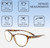 Dimensions and Measurements Illustration of Prive Revaux Thoreau Designer Progressive Lens Blue Light Blocking Eyeglasses in Chestnut Brown Tortoise Havana Ladies Cat Eye Full Rim Acetate 54 mm