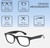 Dimensions and Measurements Illustration of Prive Revaux Tolstoy Designer Blue Light Blocking Eyeglasses in Caviar Black Unisex Panthos Full Rim Acetate 53 mm