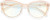 Top Laying View of Prive Revaux Veronica Designer Blue Light Blocking Eyeglasses in Cantaloupe Crystal Ladies Cat Eye Full Rim Acetate 53 mm