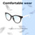 Lightweight Construction Illustration of Prive Revaux Julia Designer Blue Light Blocking Eyeglasses in Caviar Black Ladies Cat Eye Full Rim Acetate 53 mm