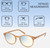 Dimensions and Measurements Illustration of Prive Revaux Maestro Designer Blue Light Blocking Eyeglasses in Classic Nude Crystal Brown Unisex Round Full Rim Acetate 48 mm