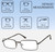 Dimensions and Measurements Illustration of Prive Revaux Matrix Designer Progressive Lens Blue Light Blocking Eyeglasses in Caviar Black Unisex Rectangular Full Rim Metal 55 mm