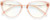 Top Laying View of Prive Revaux Modern Designer Blue Light Blocking Eyeglasses in Cantaloupe Crystal Ladies Cat Eye Full Rim Acetate 53 mm
