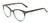 Profile View of OTIS Jazmine Designer Blue Light Blocking Eyeglasses in Eco Teal Bark Smokey Unisex Round Full Rim Acetate 53 mm
