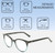 Dimensions and Measurements Illustration of OTIS Jazmine Designer Blue Light Blocking Eyeglasses in Eco Teal Bark Smokey Unisex Round Full Rim Acetate 53 mm