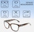 Dimensions and Measurements Illustration of OTIS Odyssey Designer Progressive Lens Blue Light Blocking Eyeglasses in Ochre Havana Tortoise Ladies Cat Eye Full Rim Acetate 54 mm