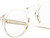 Close Up View of OTIS Omar X Designer Progressive Lens Blue Light Blocking Eyeglasses in Eco Crystal Sand Unisex Round Full Rim Acetate 52 mm