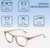 Dimensions and Measurements Illustration of OTIS Summer of 67 X Designer Blue Light Blocking Eyeglasses in Eco Crystal Sunset Unisex Square Full Rim Acetate 52 mm