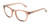 Profile View of OTIS Summer of 67 X Designer Progressive Lens Blue Light Blocking Eyeglasses in Eco Crystal Sunset Unisex Square Full Rim Acetate 52 mm