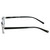 Side View of Elton John Bullet Designer Blue Light Blocking Eyeglasses in Black Crystal Unisex Rectangular Full Rim Acetate 47 mm