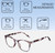 Dimensions and Measurements Illustration of Elton John Single 2 Designer Blue Light Blocking Eyeglasses in Tortoise Havana Brown Unisex Square Full Rim Acetate 45 mm