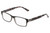 Profile View of Perry Ellis PEBX44 Designer Blue Light Blocking Eyeglasses in Gloss Black Marble Unisex Rectangular Full Rim Acetate 50 mm